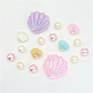 Crocs charms med muslinger og perler – 16-pak